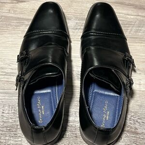 Bruno Magli Classic Black Monk Strap Oxfords